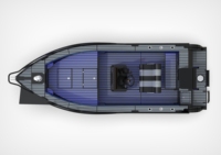 Bateau de patrouille en aluminium soudé, bateau de pêche à toit rigide, nouveau moteur hors-bord essence 6m pour le tourisme, la pêche sportive, 115-150 CV