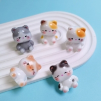 Mini cabochons en gros en forme de chat, décorations animales 3D personnalisées pour accessoires de chaussures, pinces à cheveux et projets de porte-clés