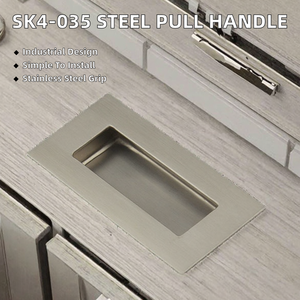 SK4-035 Industrial Stainless Steel <b>Pull</b> <b>Handle</b> for Cabinet and <b>Door</b> Recessed Mount with Easy Installation for Kitchen - Product Image 2