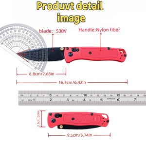 Cuchillo Profesional de Grado Industrial con Grabado Láser TREDKNIX BUGOUT Mini 533 para Camping, Personalizado OEM, con Hoja S30V y Punta de Nailon y Vidrio - Product Image 5