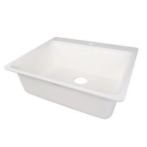 Lavabo de Acrílico DCT OB-082, Diseño Artístico Cuadrado/Redondo, Lavabo Individual para Baño - Product Image 1