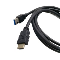 Kabel Ekstensi USB 3.0 Male to Female 1m 3ft Tahan Air PVC Flush Dash Panel Mount untuk Kamera Mobil Kapal Motor