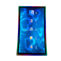 Nouvel écran tactile capacitif LED 4K de 43 pouces en forme de J avec cadre en aluminium et ports DVI/USB pour le jeu