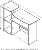 Bureau d'ordinateur pliable bicolore avec plateau de clavier coulissant, construction en MDF écologique, solutions de rangement pour bureau à domicile et étude