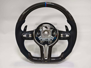 Volant en fibre de carbone pour <span class=keywords><strong>BMW</strong></span> F10 F11 F20 F21 F30 F31 F34 F32 F33 F22 F23 F48 M3 M5 E90 E70 - Product Image 1