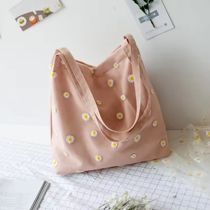 Women's small canvas handbag designer embroidered <b>patchwork</b> <b>bag</b> cotton shopping <b>bag</b> - Product Image 3