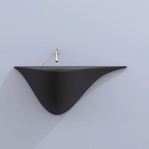 Lavabo Ovale in Ceramica dal Design Moderno, Monoforo, da Bagno, Colore Personalizzabile, da Appendere a Parete, Accessorio Domestico di Tendenza - Product Image 2