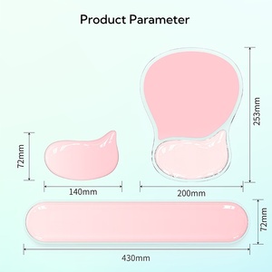 Custom Clear Silicone Gel Keyboard Wrist Rest Mouse Pad Mouse Wrist Support Ergonomic Wrist Rest for <b>Computer</b> Keyboard and Mouse - Product Image 2