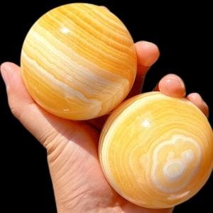 Esfera de Calcita Amarillo Miel de 6-6.5cm, Cristal Curativo Real, Artesanía de Cristal, Regalo - Product Image 2