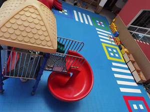 Estera de suelo de cancha deportiva de voleibol sintético usado de azulejo entrelazado multiusos - Product Image 6