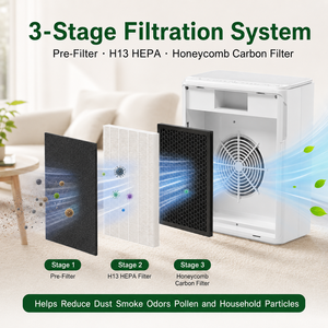 <span class=keywords><strong>Purificador</strong></span> <span class=keywords><strong>de</strong></span> <span class=keywords><strong>Aire</strong></span> Portátil para Oficina en Casa, Filtro HEPA H13, Carbón Activado, <span class=keywords><strong>Iones</strong></span> Negativos, Económico, Certificado por la UE y la CEE, Silencioso - Product Image 4