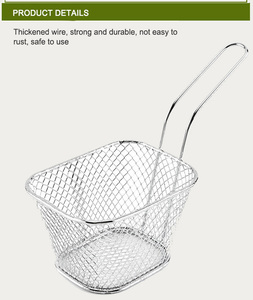 Wholesale Kitchen Wire <b>Mesh</b> Serving Food French Frying <b>Basket</b> Metal Deep Fry with Handle for Pot - Product Image 4