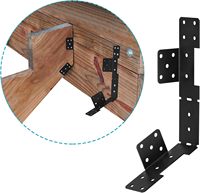 Connecteur de poutre d'escalier en acier noir réglable, tôle galvanisée zinguée, connexions de marche, fabrication de tôles