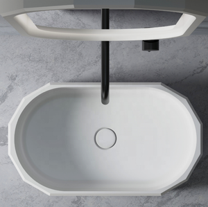 Nuevo <span class=keywords><strong>Lavabo</strong></span> <span class=keywords><strong>de</strong></span> Baño <span class=keywords><strong>de</strong></span> Diseño Moderno con Superficie Sólida <span class=keywords><strong>de</strong></span> Piedra y Desagüe para Hoteles y Baños - Product Image 2