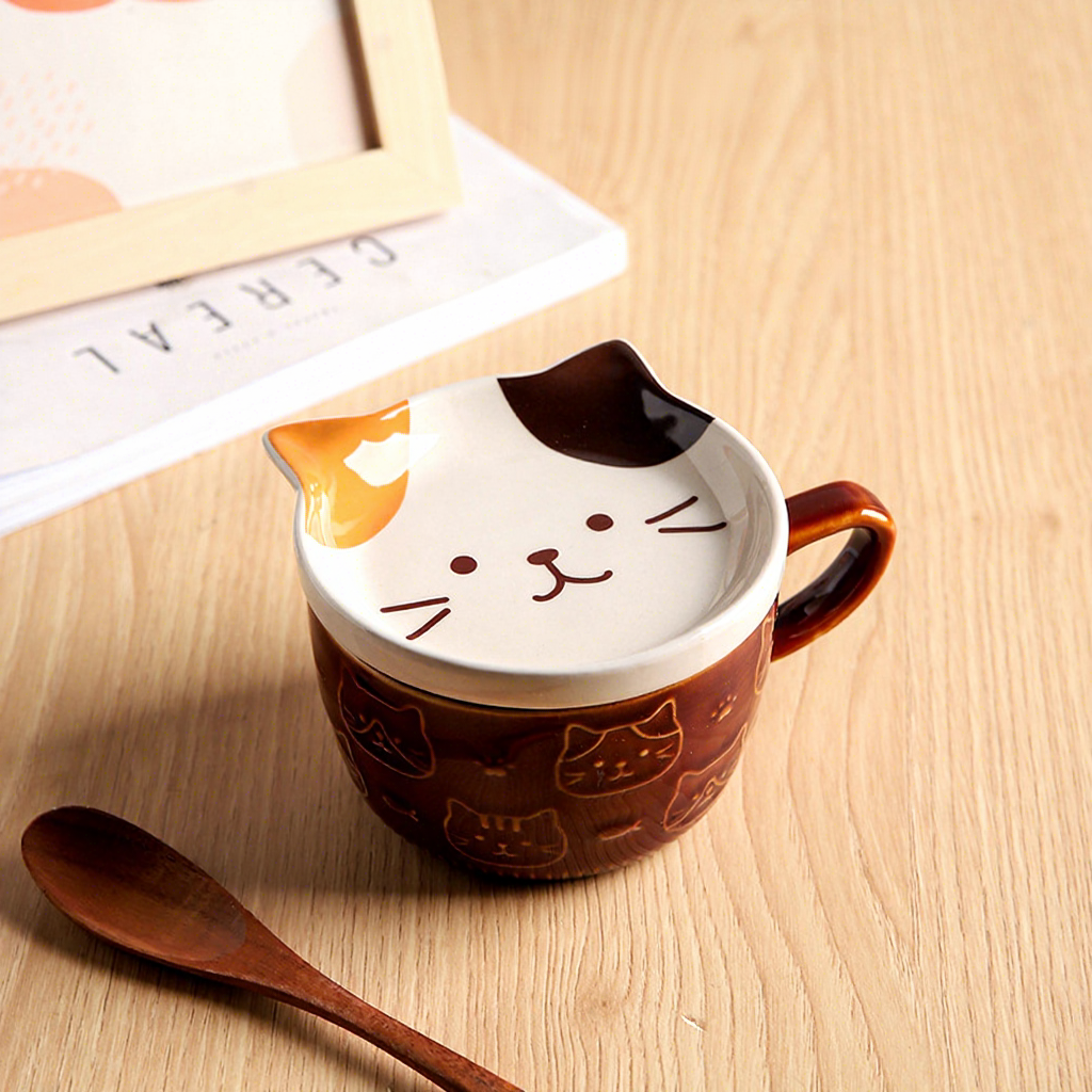 Pre-sale brown cat cover cup-60 pcs