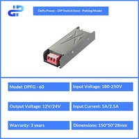 Alimentation LED semi-intégrée avec commutateur DIP 60W 100W 150W 200W 300W 400W AC-DC 12V 24V SMPS PSU pour éclairage LED