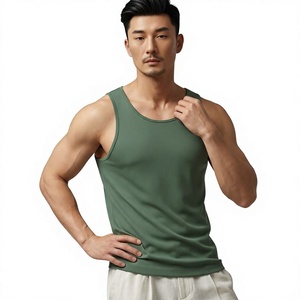 <b>Men</b>’s Sleeveless Cotton Vest Casual Tank Shirt Lightweight Breathable Summer Clothing Fitness Gym Training Apparel Wholesale - Product Image 1