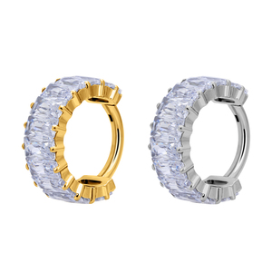 Pendientes <span class=keywords><strong>de</strong></span> titanio ASTM F136 <span class=keywords><strong>de</strong></span> 16G para nariz, septum, aro, cartílago, hélix, daith, concha, lóbulo superior, joyería para <span class=keywords><strong>piercing</strong></span> corporal - Product Image 1