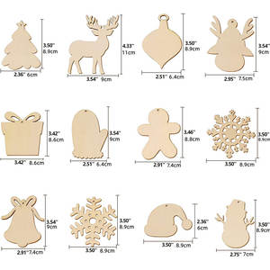 Set di ornamenti natalizi in legno da 24 pezzi per la 2025 vendita diretta in fabbrica giocattoli da <span class=keywords><strong>disegno</strong></span> per feste - Product Image 2
