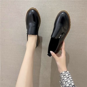 <span class=keywords><strong>Mocasines</strong></span> de moda, zapatos de cuero de PU, estilo británico para mujer, con suelas gruesas y tacones gruesos - Product Image 4