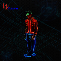 Future Creative LED Tron Dance Costumes, vêtements à lumières LED pour la danse de groupe, robes brillantes dans le noir Led Suit