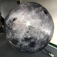 Boule de Lune Gonflable en PVC avec Lumières LED, Lampe Lumineuse, Fête de la Planète, Ballon de Lune Gonflable Extérieur