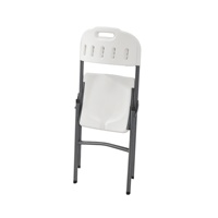 Chaise pliante en plastique de qualité commerciale, pieds en métal antidérapants, chaise pliante pour invités, pour réunion