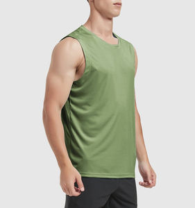 Débardeur de marathon sans coutures pour homme, léger et respirant en polyester/coton avec bretelles – Qualité supérieure pour le sport et la gym - Product Image 5