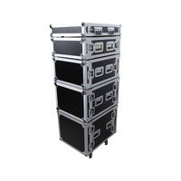 Amplificateur spatial 8U Montage en rack ATA Flight Case 19 "Profondeur Étanche Antichoc Durable Boîtier en aluminium Équipement de sonorisation Mallette de rangement