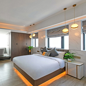 Muebles de <span class=keywords><strong>Hotel</strong></span> de Diseño Moderno Personalizados para Salas de Estar, Dormitorios y Motéis - Juego de Muebles para Habitaciones de <span class=keywords><strong>Hotel</strong></span> <span class=keywords><strong>Boutique</strong></span> con Cama y Sillas - Product Image 2