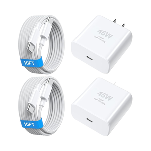 Chargeur Rapide <span class=keywords><strong>USB</strong></span> <span class=keywords><strong>C</strong></span> 45W et <span class=keywords><strong>C</strong></span>âble de Recharge 3m pour <span class=keywords><strong>iPhone</strong></span> 16 16 Pro 16 Pro Max 16 Plus Pro Max Port Type-<span class=keywords><strong>C</strong></span> - Product Image 1