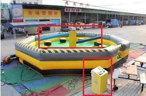 Last Man Standing Outdoor Wipeout Inflable Eliminator Black Meltdown Game con kits de reparación como un <span class=keywords><strong>castillo</strong></span> a la venta - Product Image 2