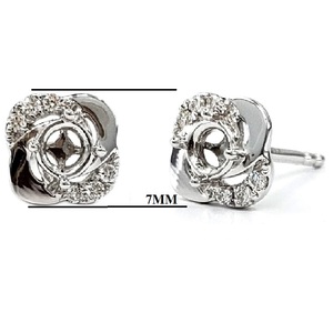 Prix d'usine, haute qualité, boucles d'oreilles solitaires vintage en or blanc massif 18 carats avec diamant véritable pour femme, fiançailles, mariage, fête - Product Image 2