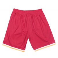 Shorts de basketball en polyester respirant pour hommes, grande taille, logo personnalisé par sublimation, séchage rapide, style vintage, entraînement athlétique
