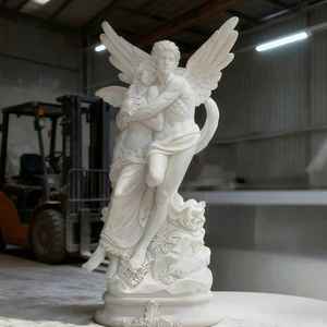 Estátua de Anjo Moderna em Mármore Personalizada para Jardins, Vilas, Parques e Escolas - Product Image 1