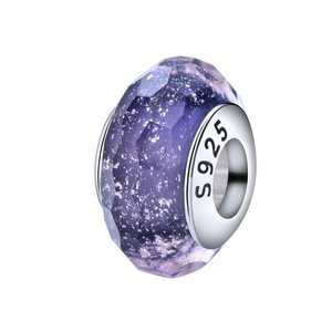 Abalorios de Plata de Ley <span class=keywords><strong>925</strong></span> con Cuentas de Cristal de <span class=keywords><strong>Murano</strong></span> en Forma de Estrella, Mariposa y Flor, Personalizables para la Creación de Joyería y Pulseras - Product Image 4