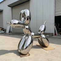 Estatua de Animal de Acero Inoxidable de Gran Tamaño, con Acabado Cepillado Antioxidante, para Instalaciones de Arte Público, Moderna, con Espejo Metálico, Venta al por Mayor