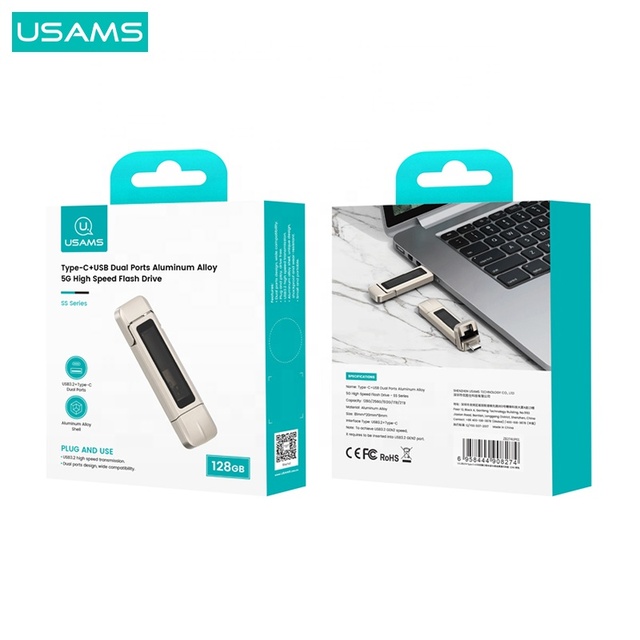 USAMS 1tb Usb Flash Drive Type c 2tb Flash Drive 2 Tb Flash Drive With Box 128gb 256gb 512gb