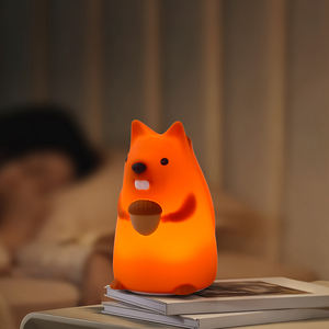 Veilleuse en silicone pour enfants, lumière lunaire USB, petite lumière LED, capteur tactile en silicone, veilleuse de chambre, lampe de nuit pour bébé - Product Image 5