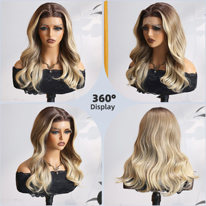 วิกผมลูกไม้แบบ<span class=keywords><strong>สั้น</strong></span> 13*4 <span class=keywords><strong>ทรง</strong></span>บ๊อบยาวประบ่า ลอนเบาๆ ไฮไลท์สวยงาม แฟชั่นทันสมัย จาก New Style Wholesales - Product Image 6