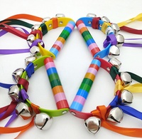 Wholesale Orff Music Early Education Instrument 5-Bell Semi-Circular Hand Shake Bell Rattles Toy Baby's Teaching Aids Grasper