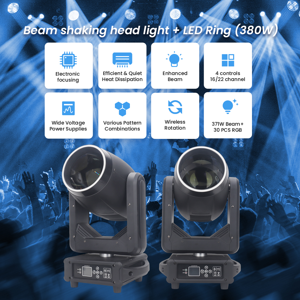 Luces Beam 18R 380W - RGBW Moving Lights for Discotecas