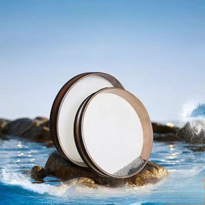 Tambor de Ondas Oceánicas de Piel Natural de 16/18/20/22 Pulgadas con Cuentas Ondulantes, Sonido Marino, Percusión Manual para Baño de Sonido ASMR - Product Image 1
