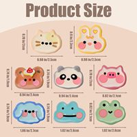 8 Aimants de Réfrigérateur en Plastique Animaux Mignons - Décoration pour Photos, Notes et Menus |   Casier de réfrigérateur et panneau métallique