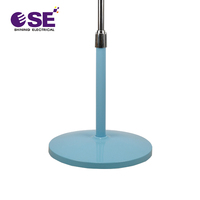 Ventilateur sur pied électrique en plastique à commande mécanique pour usage domestique et hôtelier 16 "3 vitesses oscillant réglable en hauteur