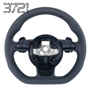 พวงมาลัยหนังคาร์บอนไฟเบอร์สไตล์สปอร์ตสำหรับ Audi S4 A4 B8.5 A5 S5 RS4 RS5 A6 S6 RS6 C7 C7.5 Q3 Q5 Q7 รุ่นปี 2012-2018 - Product Image 1