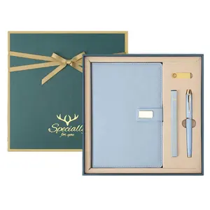 Employee gift sets Promotional Notebook USB Drive with Metal Pen and Refills Suitable for Corporate and Graduation Ceremony