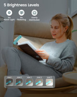Lampes de lecture LED portables miniatures rechargeables par USB C, à intensité variable, Glocusent Fcc Ce Rohs, à clipser, pour la lecture au lit
