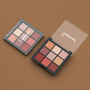 <b>Plastic</b> <b>Box</b> for Cosmetic Mini Eyeshadow Palette Private Label Glitter Custom 9-Color Contour Palette - Product Image 4