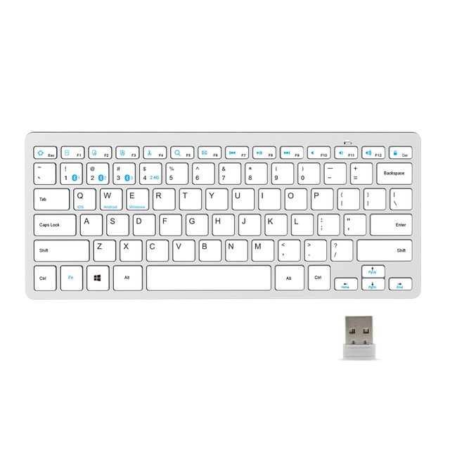 Dual Mode Universal 2.4G Wireless Keyboard with Dry Battery Affordable Wireless Keyboard Factory